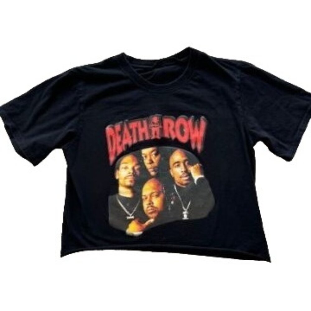 Black Death Row Hip Hop Crop Band tee shirt